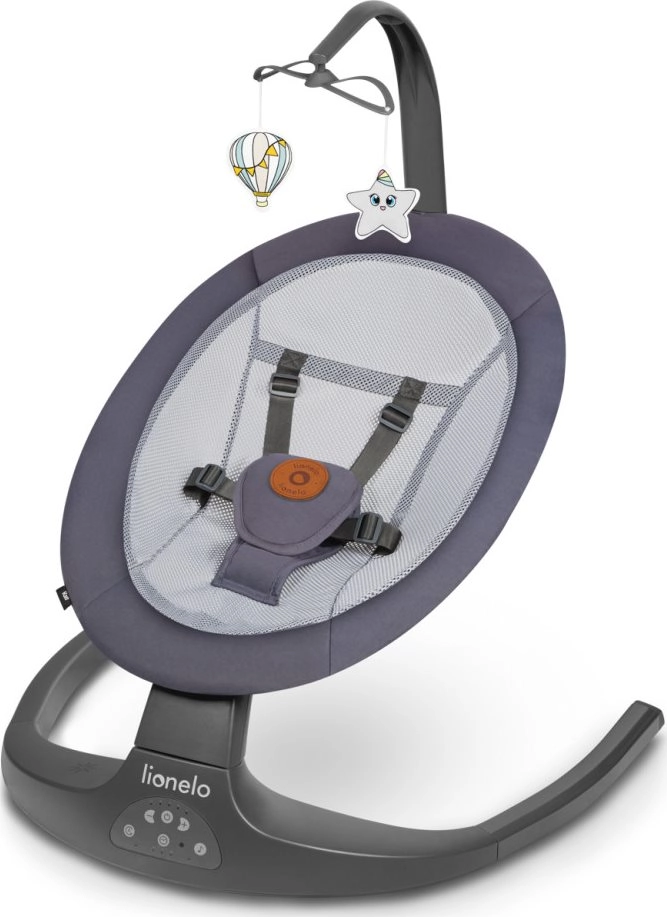 Lionelo dojčenské lehátko 2v1 Ralf Grey Graphite