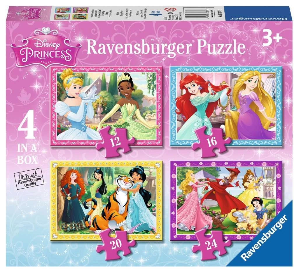 Ravensburger Disney Princess Princezné 4v1 12,16,20,24 dielov