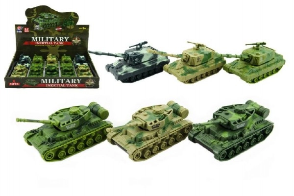 E-shop Teddies Tank plast 17 cm na setrvačník v krabičce