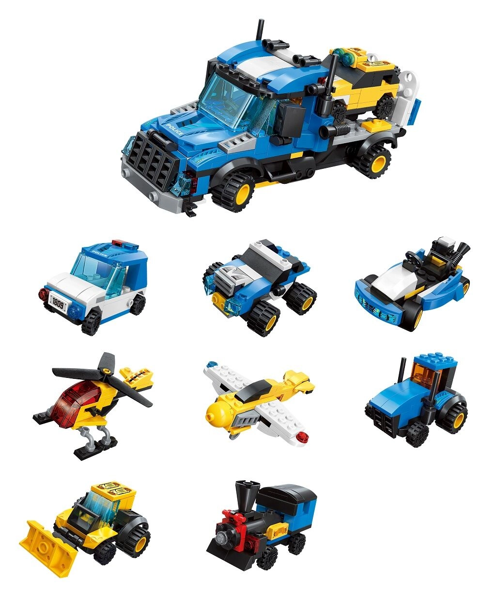 E-shop Qman City Tow truck 1809 komplet 8v1