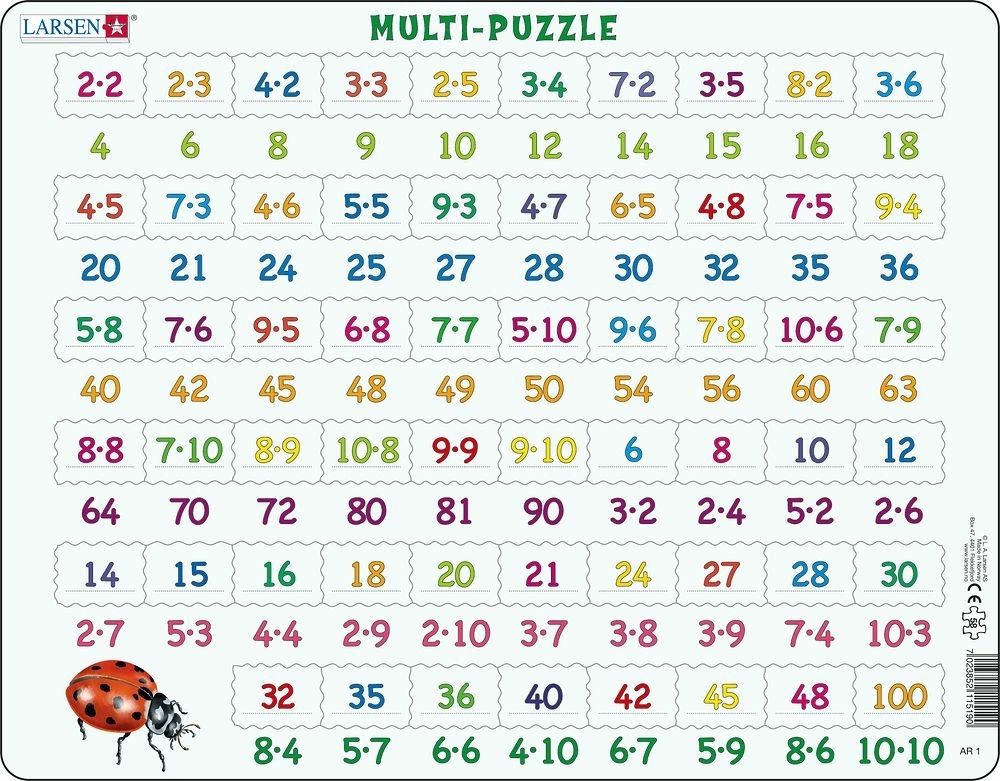 E-shop Larsen Matematika násobení 81 dielov
