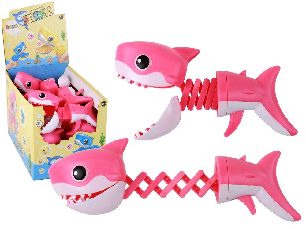 E-shop Lean Toys Detská pištoľ - vystreľovací žralok ružový
