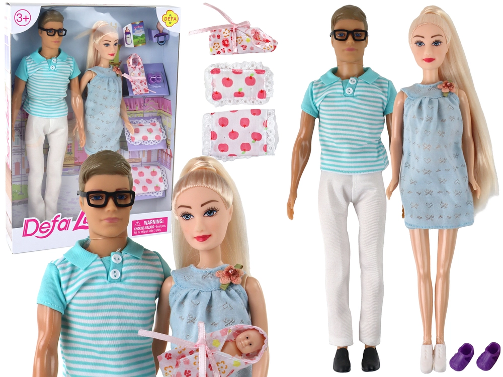 E-shop Lean Toys Tehotná Lucy a Kevin Blond vlasy