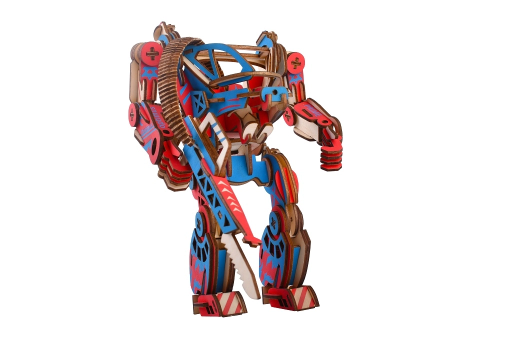 E-shop Woodcraft drevené 3D puzzle Powersuit farebné