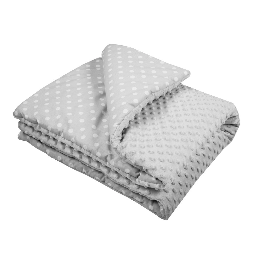 E-shop Detská deka minky s výplňou New Baby sivá 80 × 102 cm