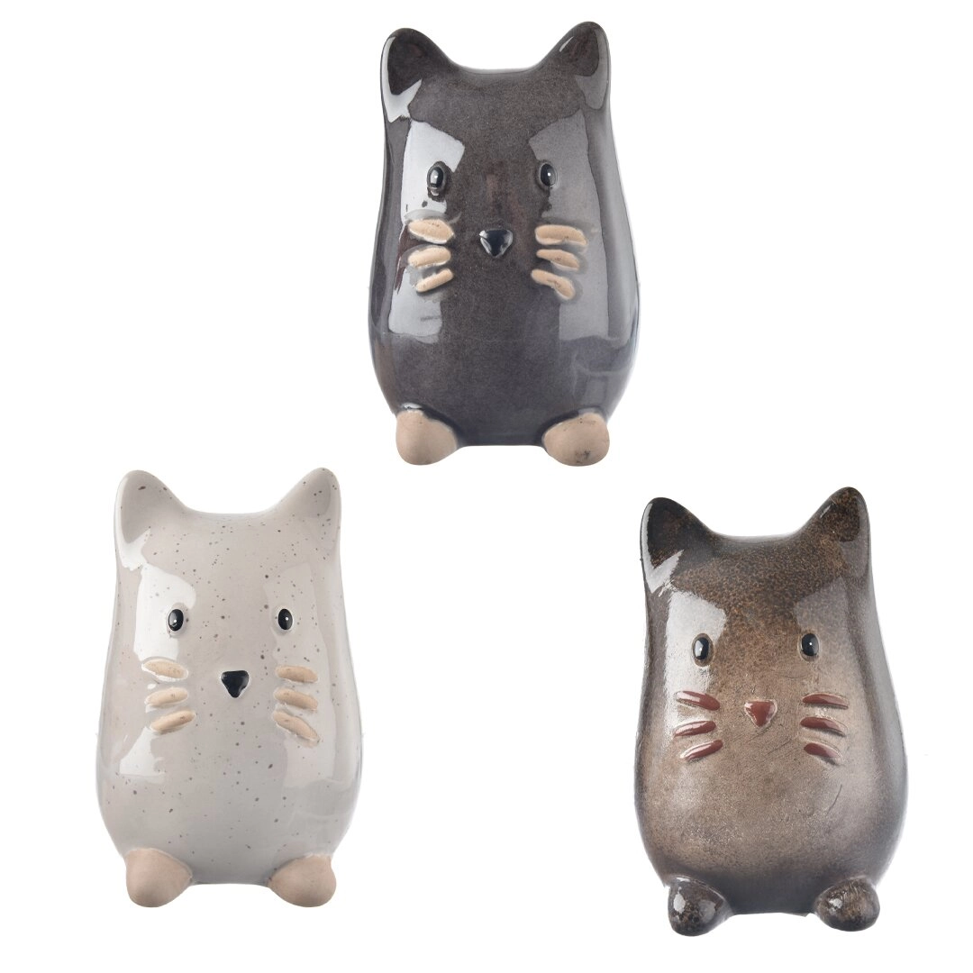 E-shop Porcelánová dekorácia Mačka 13 cm (3 varianty)