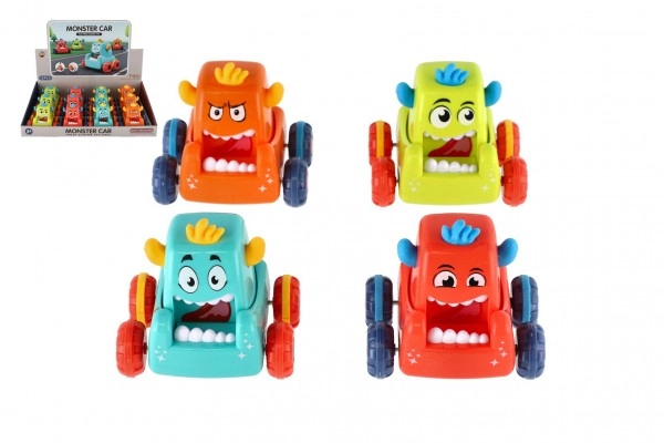 E-shop Teddies Monster plast 9x8cm mačkacie jazdiace 4 12ks v boxe