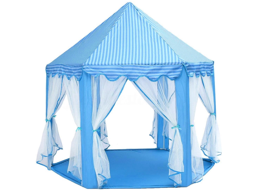 E-shop Joko stan domček s baldachýnom pre princezny modrá 140 cm x 135 cm