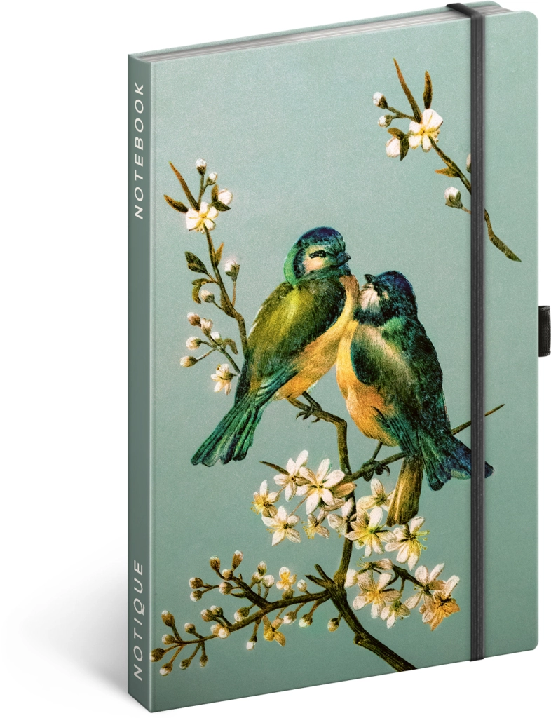 E-shop Kataríny Winterovej Notes Vtáky linajkový, 13 × 21 cm