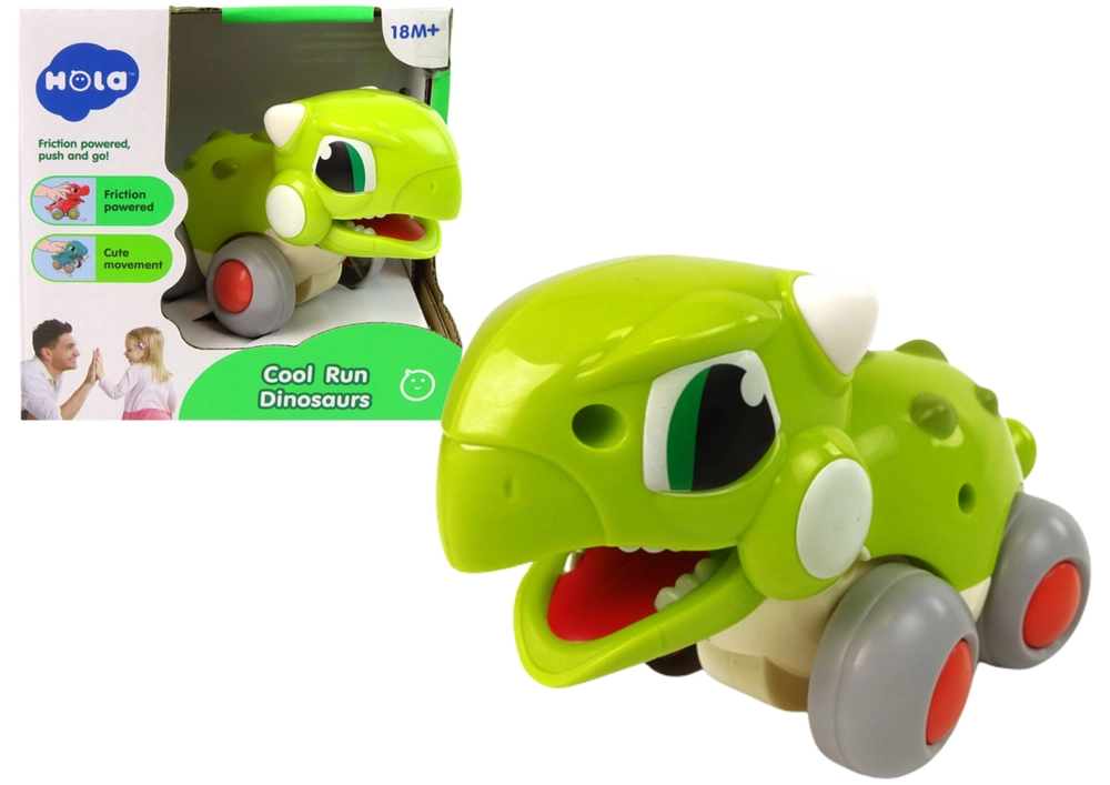 E-shop Lean Toys Dinosaurus na kolesách pre najmenších zelený