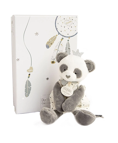 E-shop DOUDOU Darčeková sadapanda s dečkou 20 cm