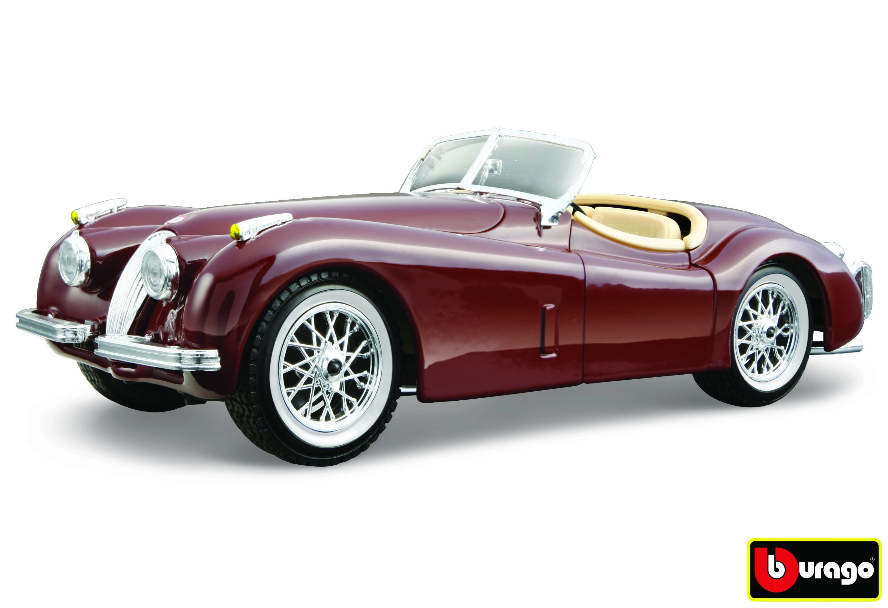 E-shop Bburago Jaguar XK 120 Roadster 1951 červená 1:24