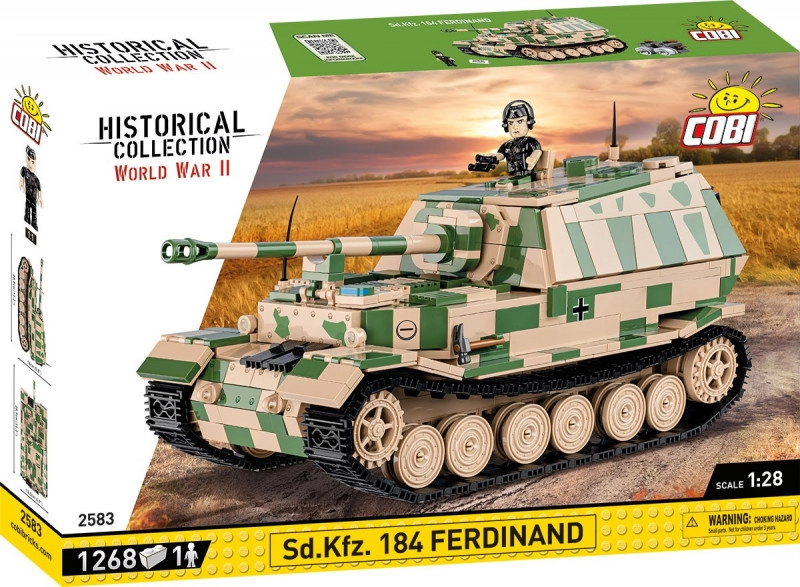 E-shop COBI 2583 World War II Nemecký ťažký stíhač tankov Panzerjäger Tiger (P) Sd.Kfz.184 Ferdinand 1:28