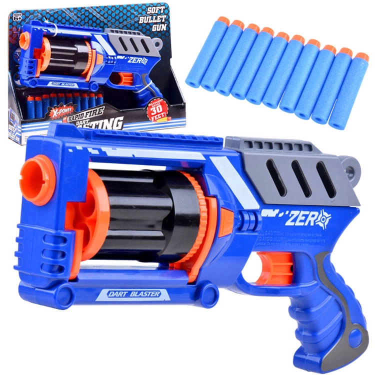 E-shop Plastová pištoľ Blaster s 10 penovými nábojmi