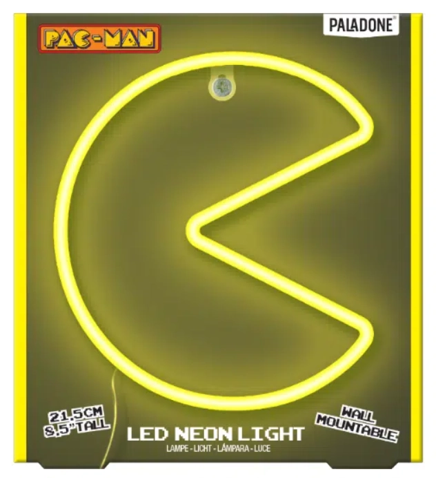Pac-Man neónové LED svetlo na stenu