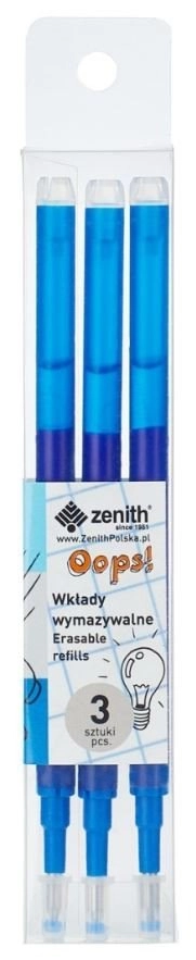E-shop Náhradné náplne do gumovacieho pera Oops! 0,6 mm – modrá, 3 ks