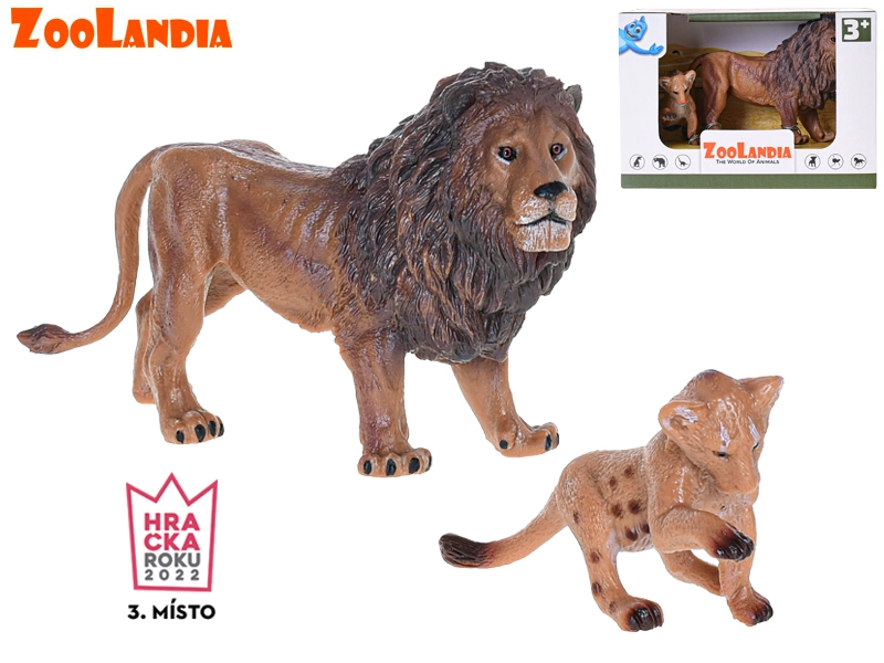 E-shop Zoolandia lev s mláďaťom figúrky 8,5–13 cm v krabičke