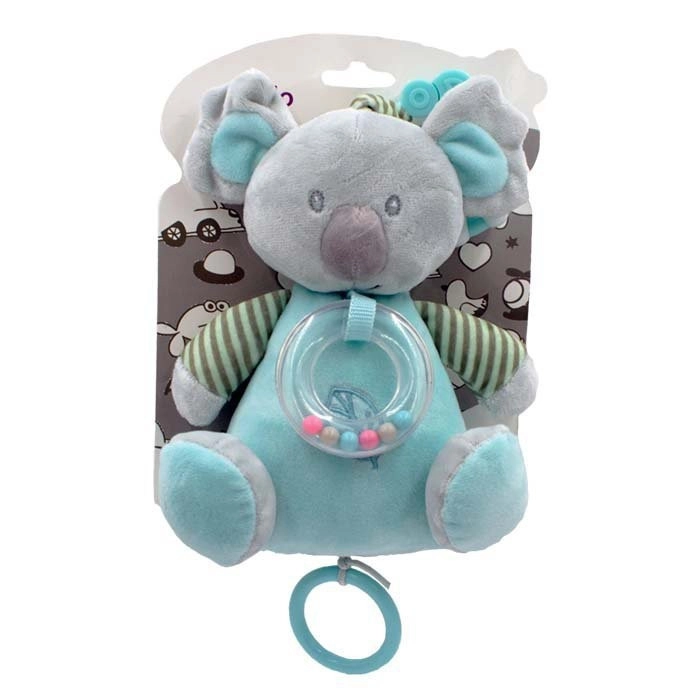 E-shop Teddies Medveď koala hrkálka plyš 19cm záves zelený