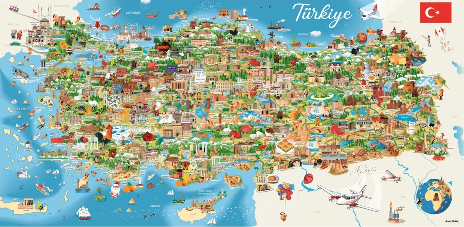 E-shop ANATOLIAN Panoramatické Mapa Turecka 1500 dielov
