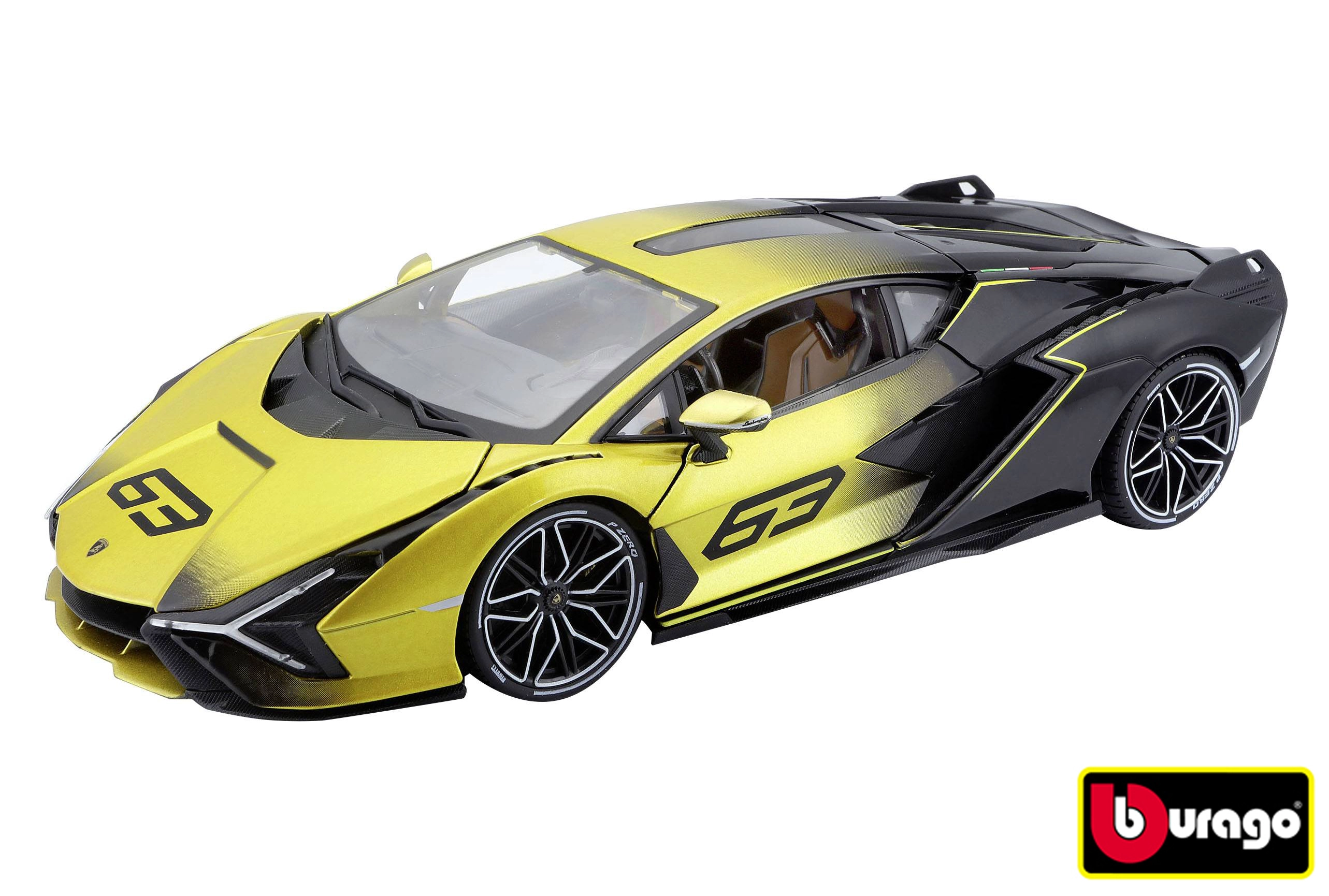 Bburago TOP Lamborghini Sián FKP 37 yelow 1:18