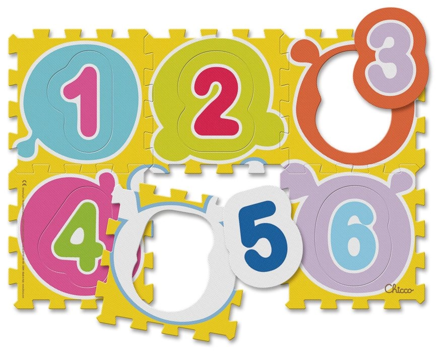 E-shop Chicco puzzle 30x30cm Čísla 6 ks