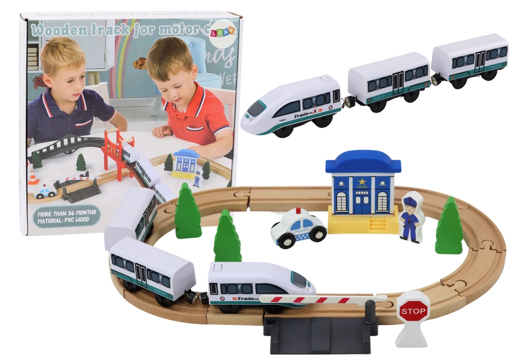 E-shop Lean Toys koľajisko Vlakové koľaje Príslušenstvo Most Police 32m