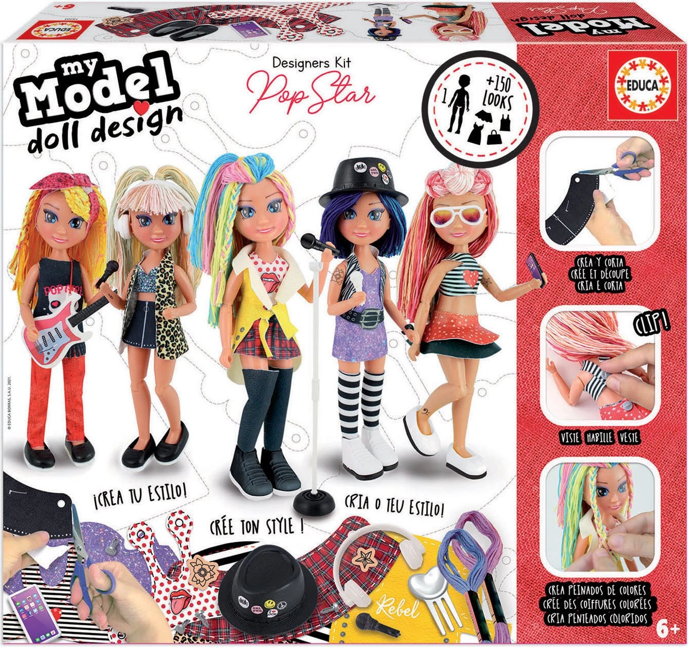 E-shop Educa kreatívna súprava My Model Doll Design: Popová hviezda