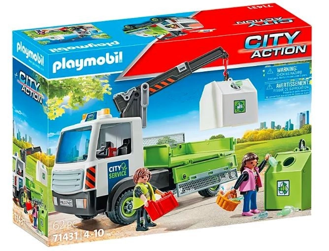 E-shop Playmobil 71431 Vozidlo na prepravu skla s kontajnerom