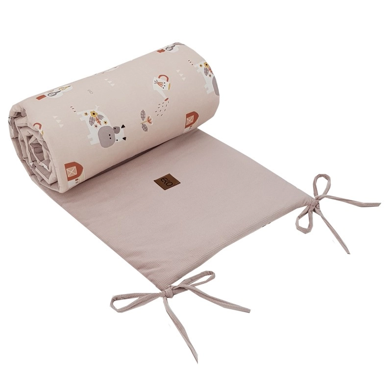 E-shop EKO Chránič do postieľky VELVET Bees Beige