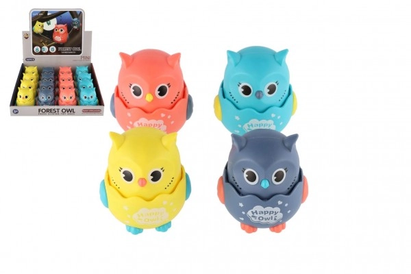 E-shop TEDDIES Plastová sova na stláčanie a zotrvačník