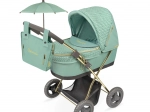 Skladací kočík pre bábiky so slnečníkom a taškou Capriccio 60 cm