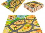 Pena podlahový puzzle koberec safari 9 dielov 93 × 93 cm