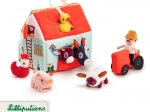 Lilliputiens rozkladacia farma so 6 zvieratkami, farmárom a traktorom 18 m+