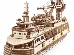 Ugears 3d drevené mechanické puzzle výskumná loď