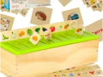 Drevený vzdelávací sorter – priraď obrázky a tvary