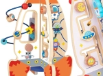 Veľká drevená multifunkčná vzdelávacia hračka Raketka od Tooky Toy