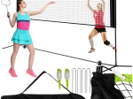 Prenosná sieť na volejbal, badminton a tenis TRIZAND 3v1, výškovo nastaviteľná
