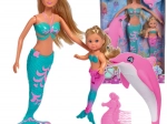 Steffi Love Mermaid Friends – set bábik morských víl Steffi a Evi s delfínom a hrebeňom