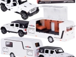 Terénne auto s karavanom so svetlami a zvukmi 1:32