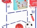 Futbalová bránka a basketbalový kôš 2v1 s dvoma loptami a pumpičkou