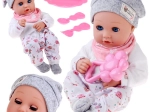 Bábika bábätko 32 cm s pohyblivými viečkami a sadou na kŕmenie