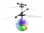 Lietajúca disco guľa s LED, ovládaním rukou a pohybovým senzorom