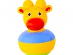 Neprevrátiteľná hračka žirafa s rolničkou (roly‑poly)