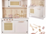 Drevená detská kuchynka MDF retro boho 100 cm s príslušenstvom