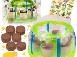 Bio sada malého záhradníka – mini skleník s nástrojmi a semienkami na pestovanie rastlín