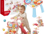 WOOPIE Baby vzdelávacie chodítko, odrážadlo, kolobežka a stolík 4 v 1
