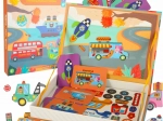 Magnetická kniha – skladacie puzzle s dopravnými prostriedkami