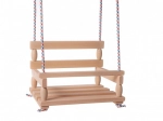 Drevená hojdačka do bytu aj na záhradu, prírodná 38 × 30 cm, nosnosť 80 kg