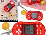 Mini herná kľúčenka s retro hrami a zvončekom