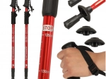 Trekové palice pre Nordic Walking skladacie 2 kusy červené